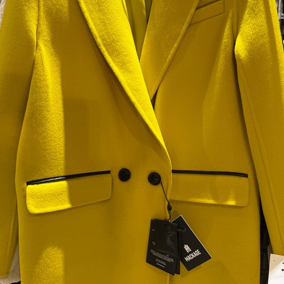 ⭐️⭐️⭐️ Mackage Edina yellow wool coat size XS - Picture 5 of 5